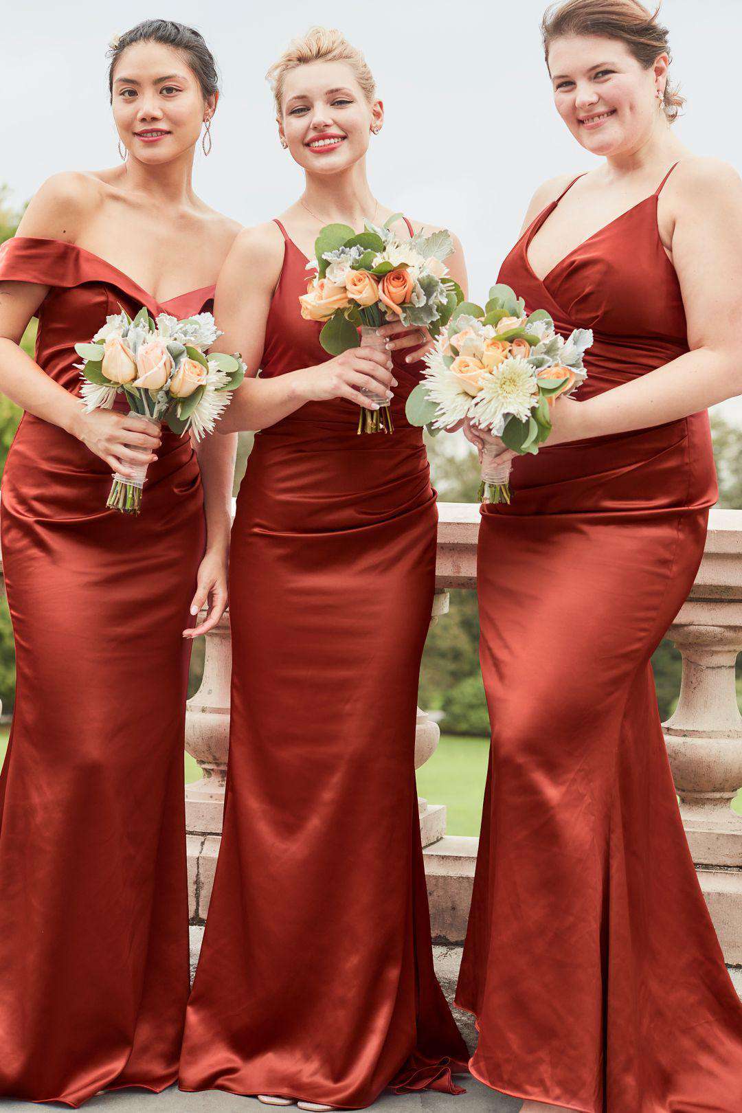 Ropa Exterior Vestidos Largo 8002013 Vestido de dama co David s Bridal