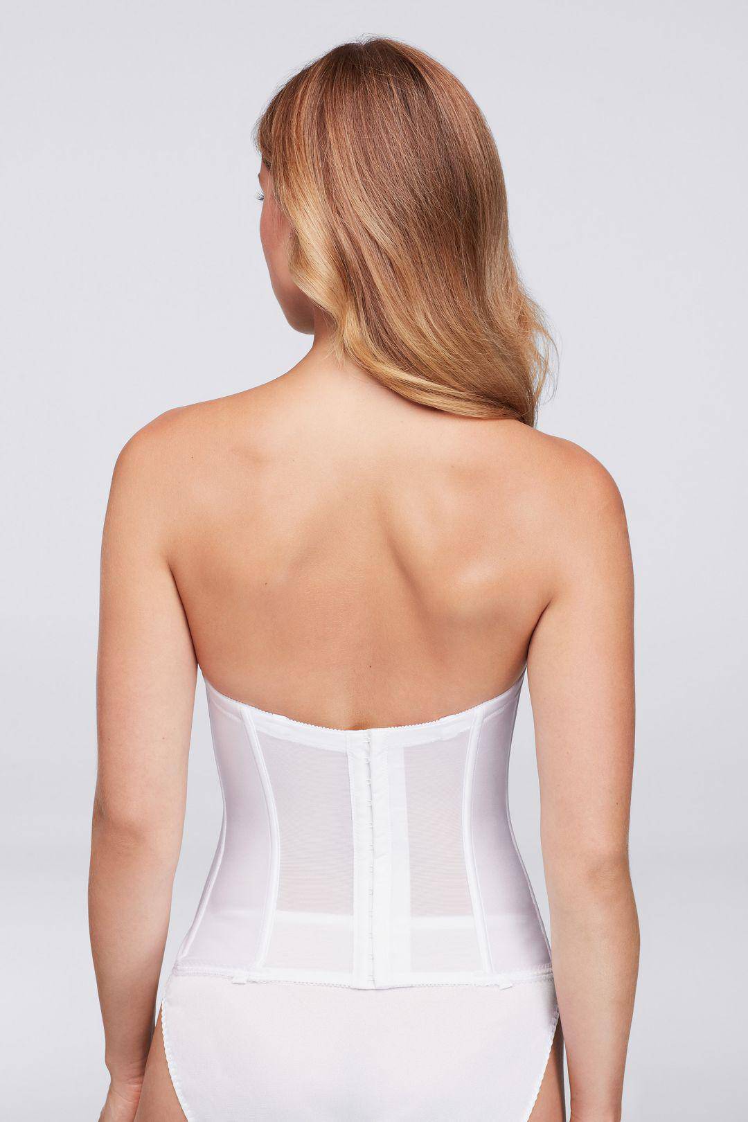 Corset de satín, BLANCO, hi-res