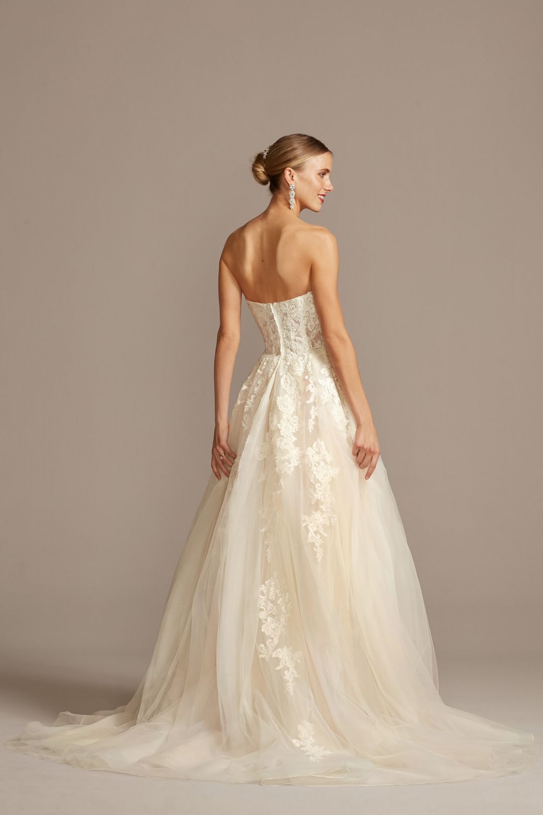 Vestido de novia princesa strapless con varillas en corset, MARFIL CH, hi-res