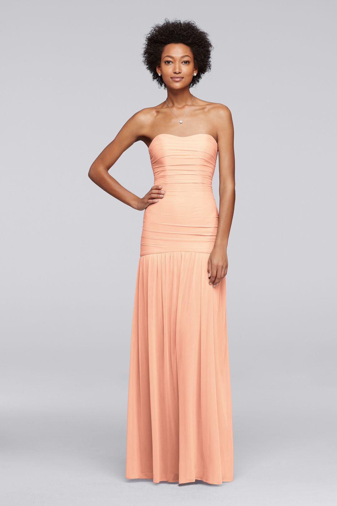 Vestido de dama con corset fruncido hasta cadera, BELLINI, hi-res