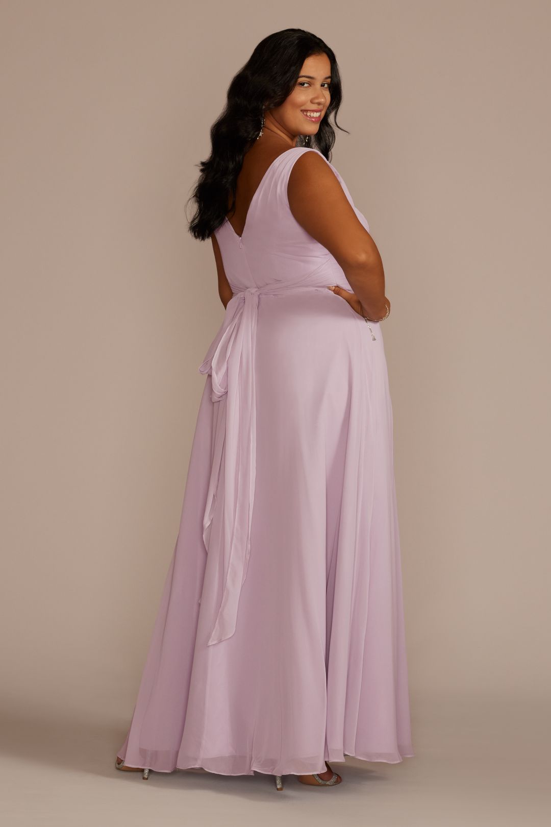 Vestido de dama con plisado en cintura, IRIS, hi-res