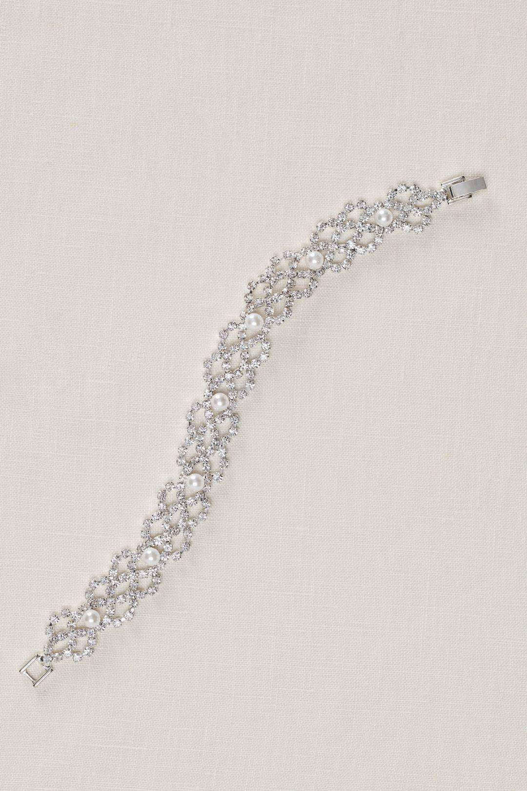 Pulsera de cristales con perlas, PLATA, hi-res