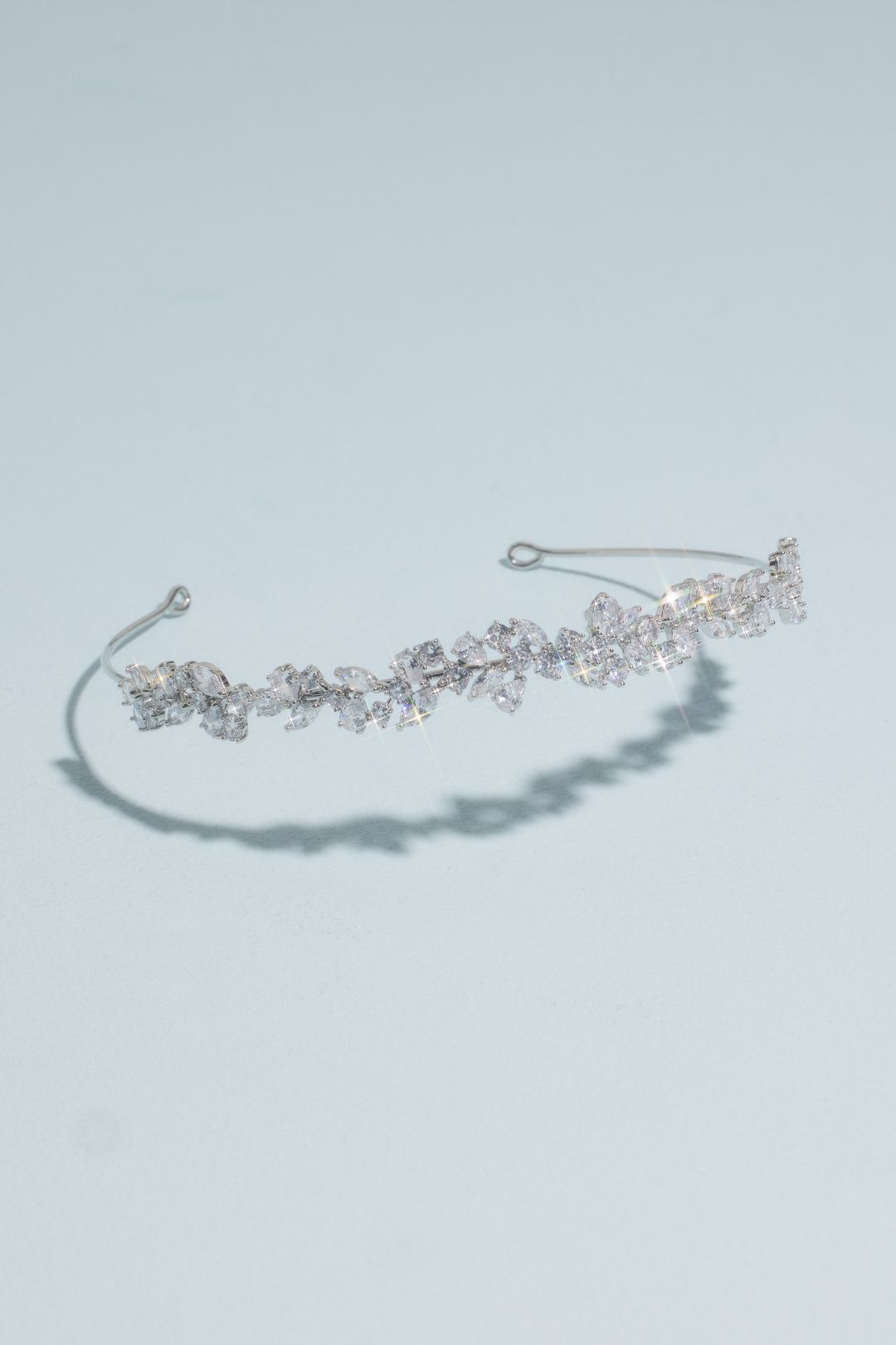 Diadema racimos de cristales, PLATA, hi-res