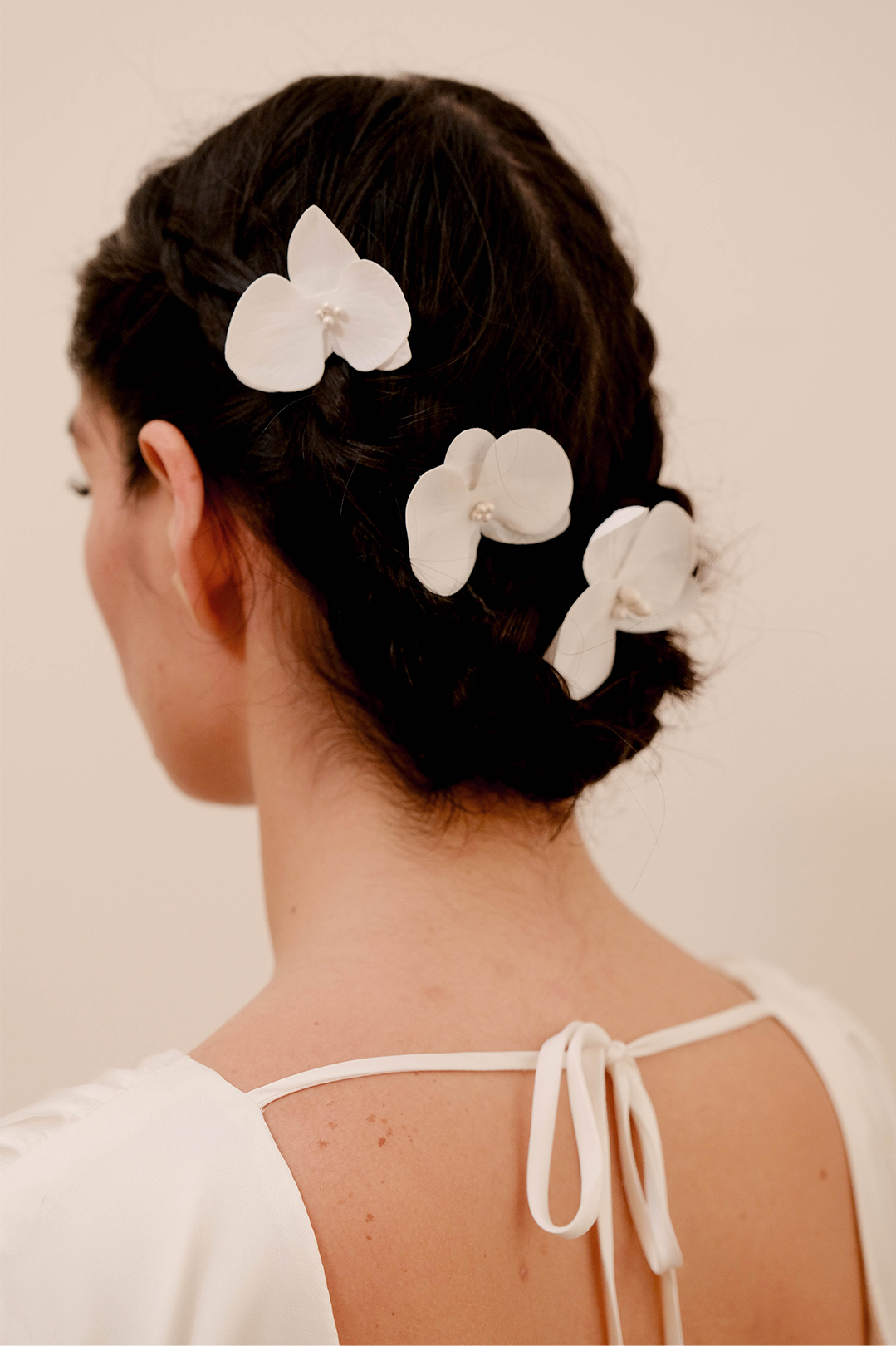 Set de pasadores con Orquídea, MARFIL, hi-res