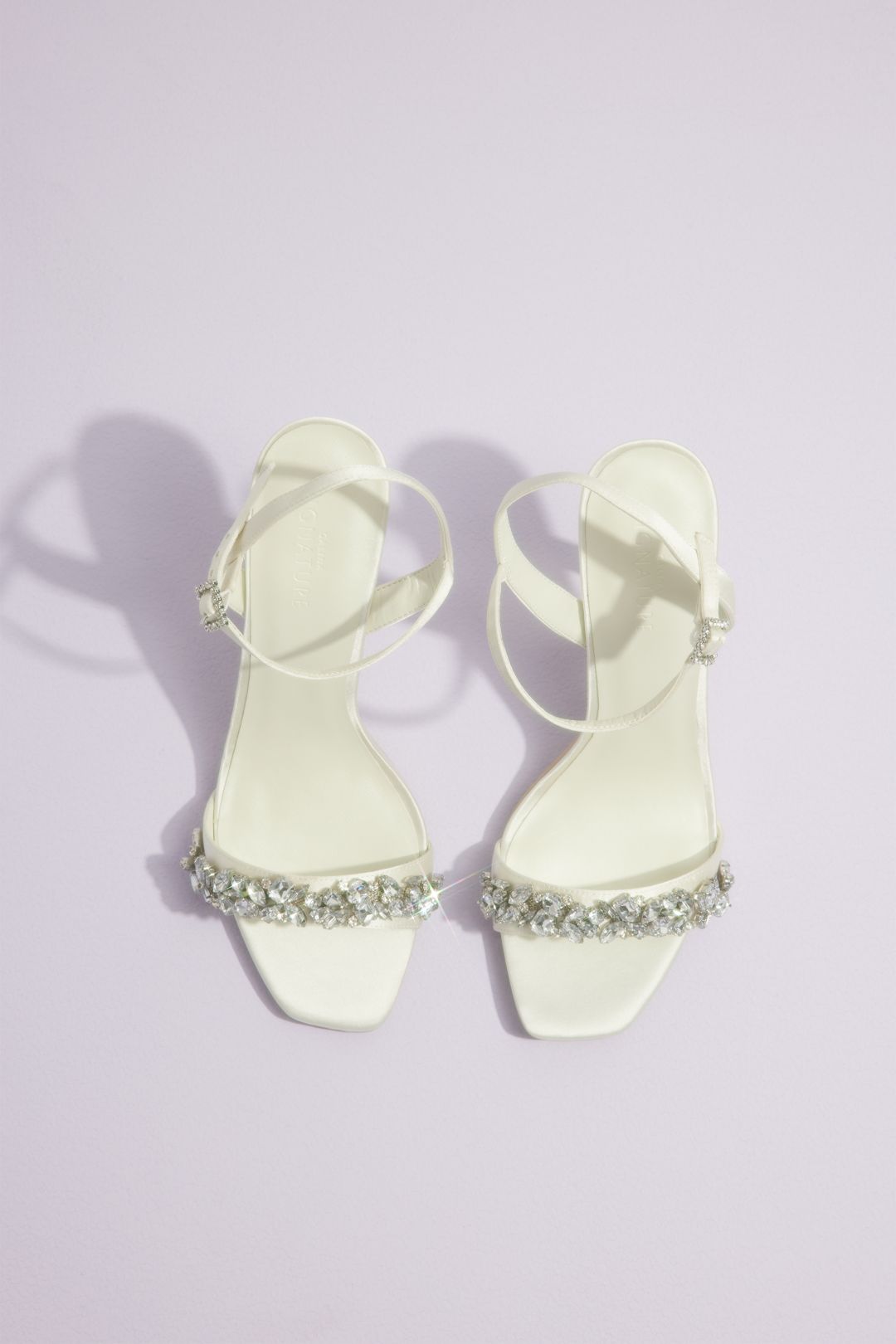 Zapatilla de novia con aplicación de cristal, MARFIL, hi-res