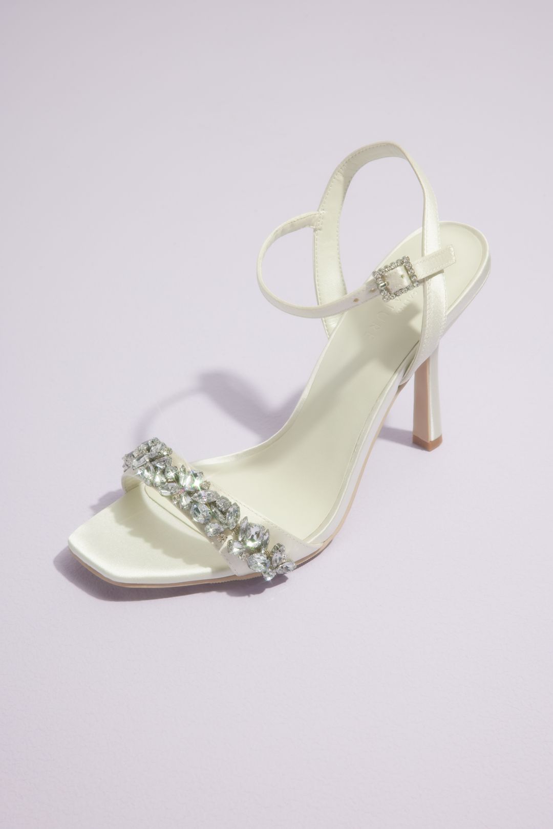 Zapatilla de novia con aplicación de cristal, MARFIL, hi-res