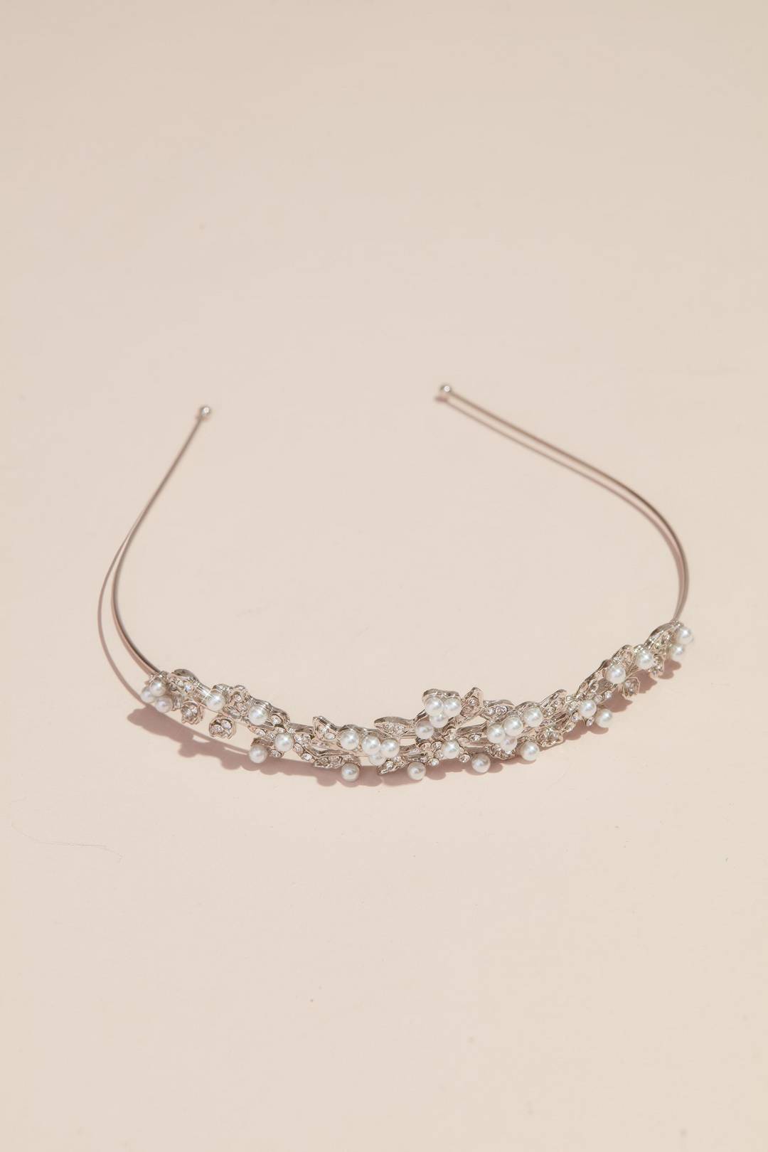 Diadema con perlas y cristales, PLATA, hi-res