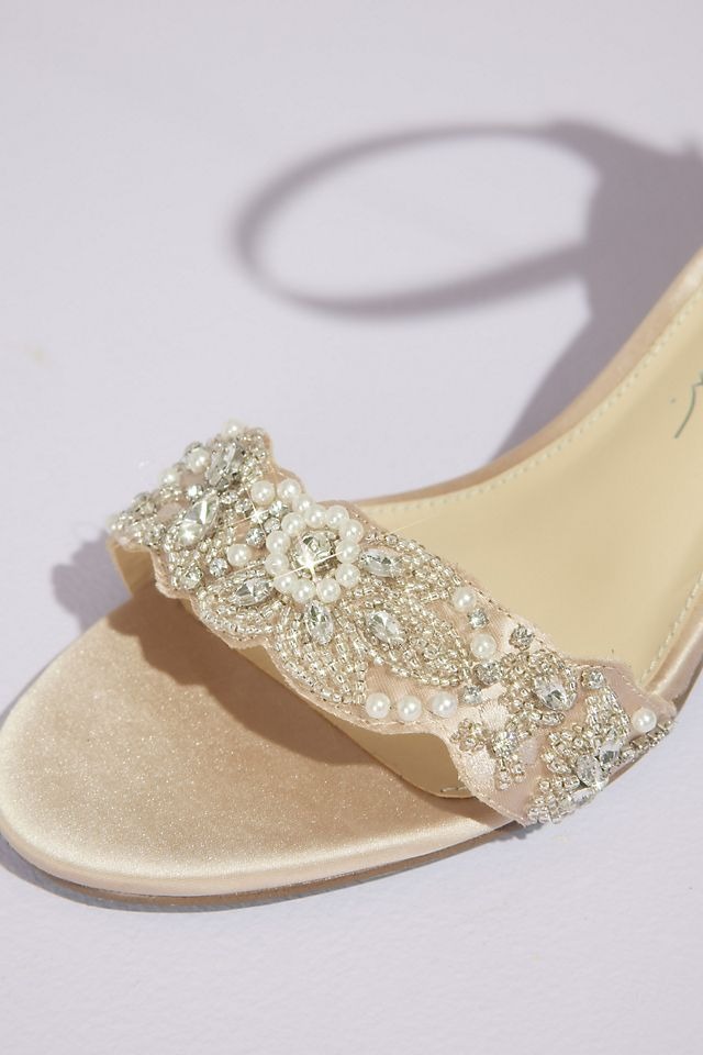 Tacones con correa de satín y cristales, IVY CHAMPAGNE, hi-res