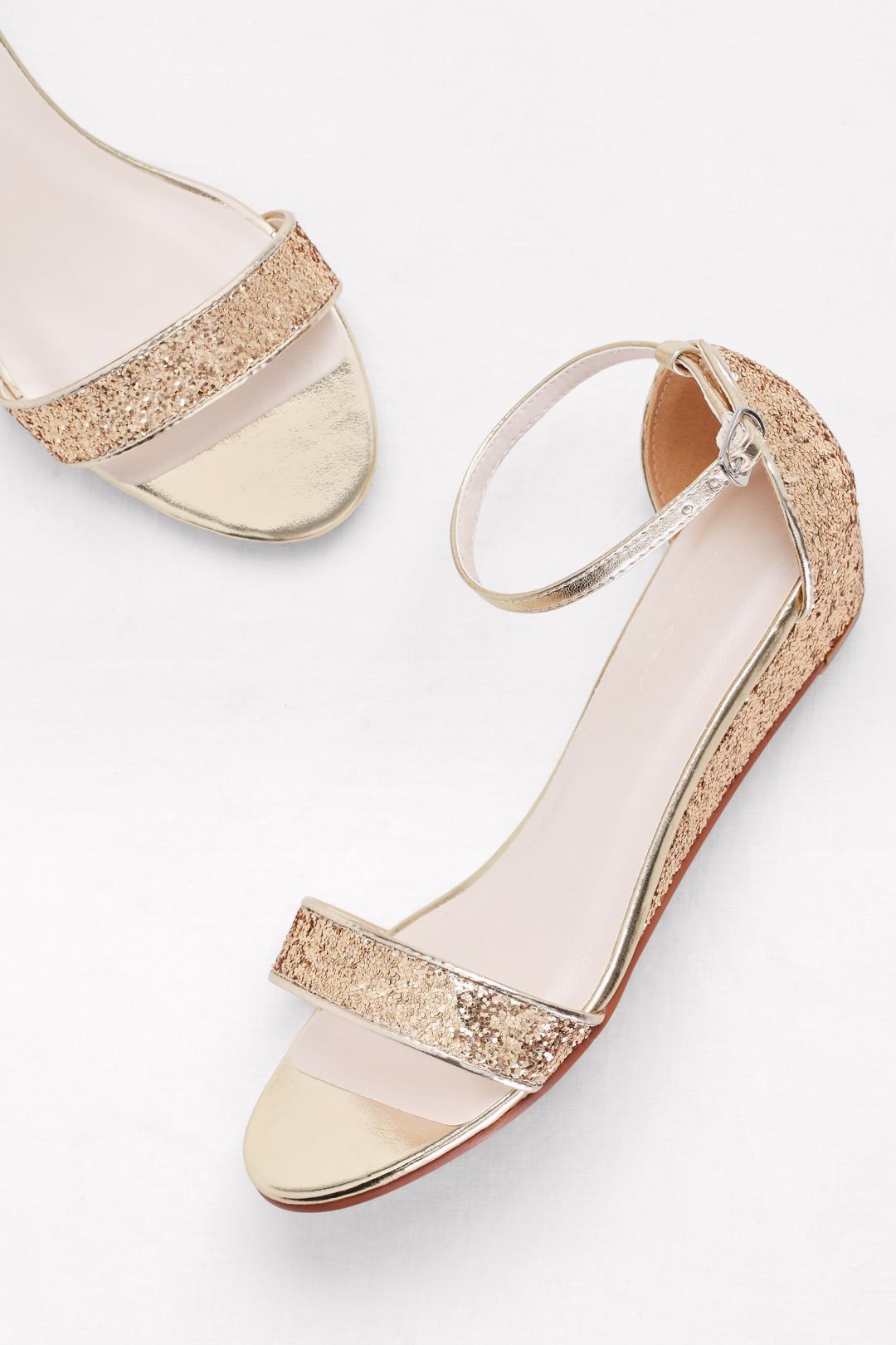Tacones con brillo de plataforma baja, ORO METÁLICO, hi-res