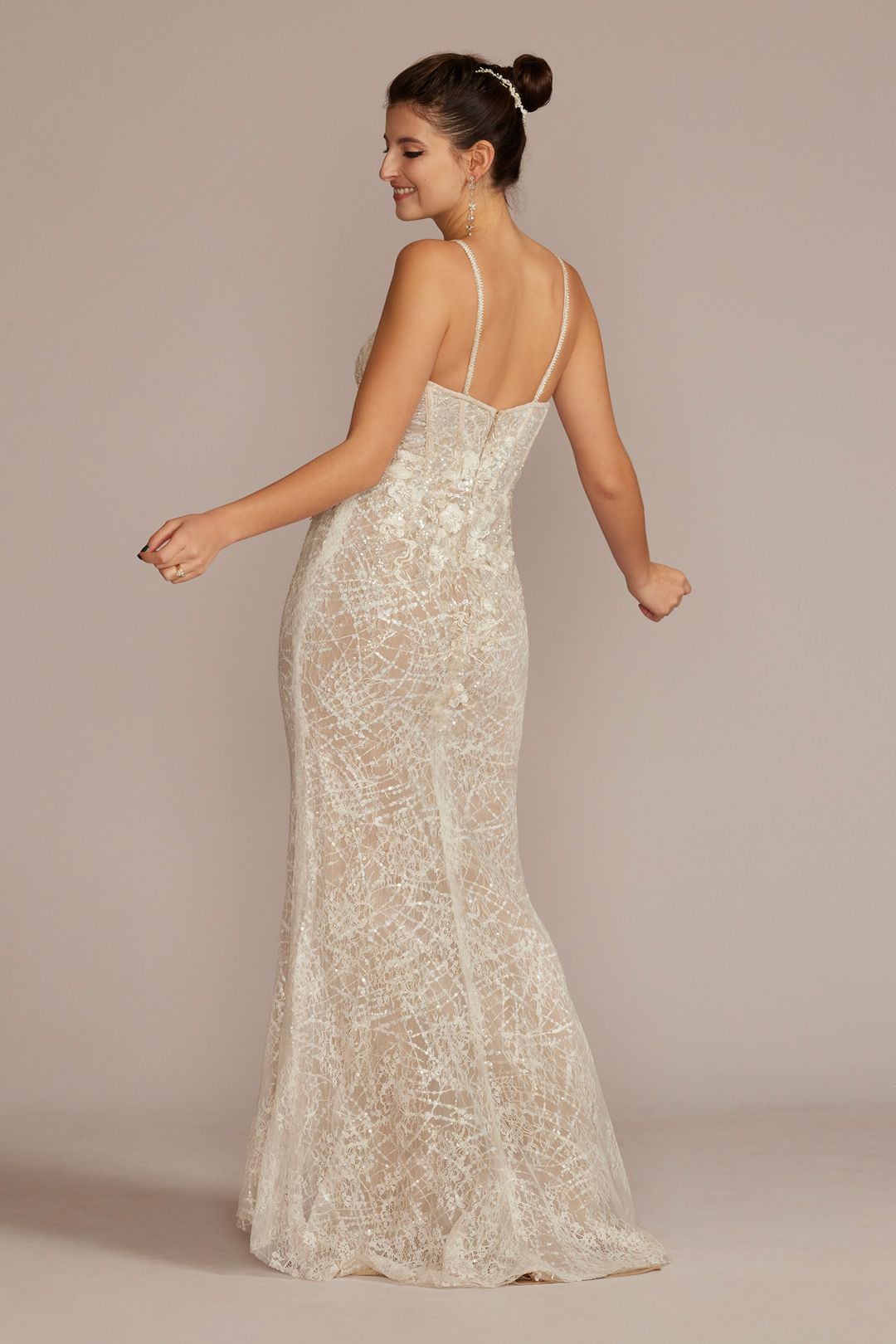 Vestido de novia sirena con falda desmontable, MARFIL BIZCOCHO, hi-res