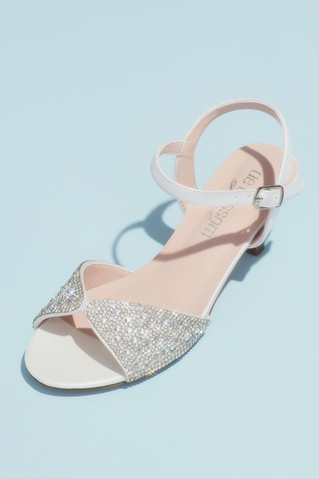 Tacones de paje con aplicación de pedrería, BLANCO, hi-res