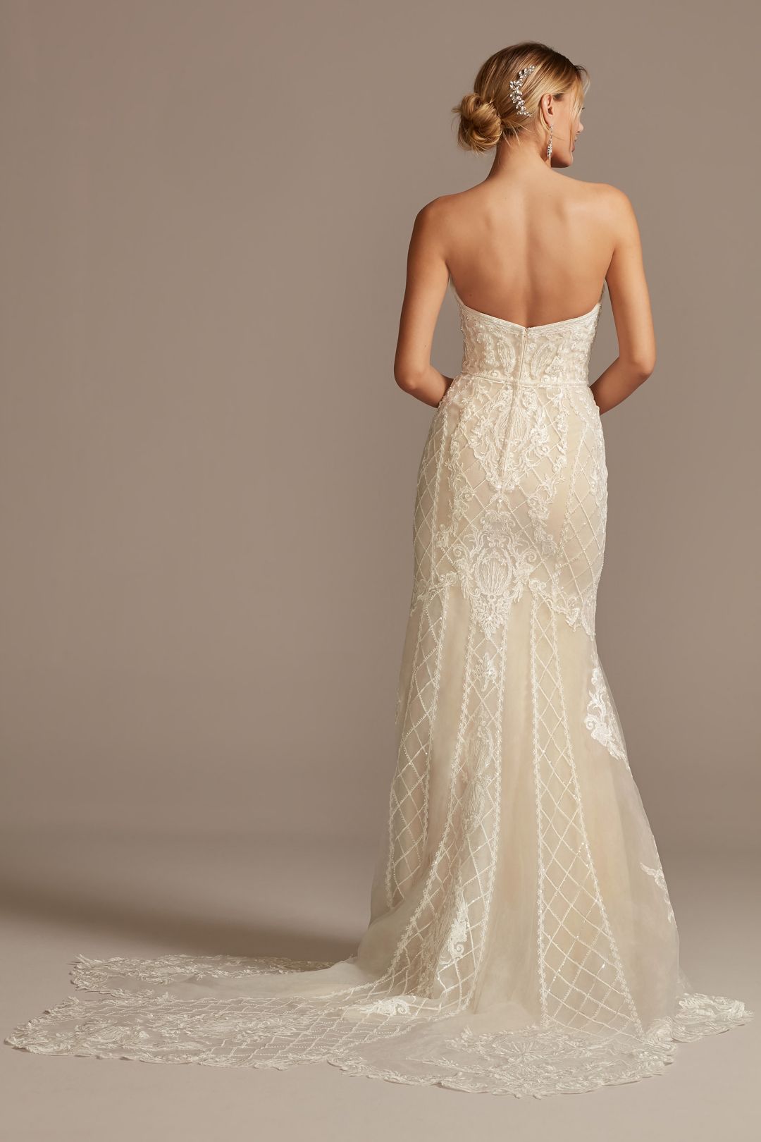 Vestido de novia sirena strapless con escote corazón, MARFIL CH, hi-res