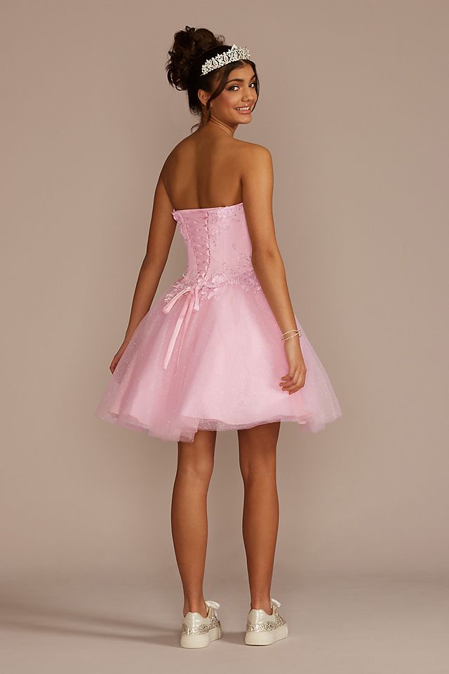 Vestido de quinceañera con mangas caídas al hombro removibles, ROSA CLARO, hi-res
