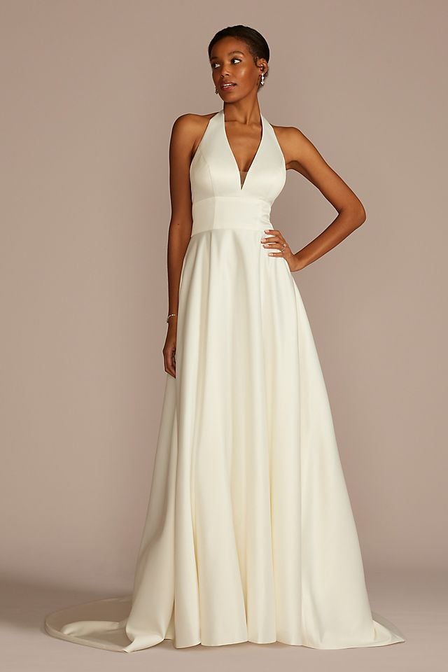 Halter deals bridal gowns