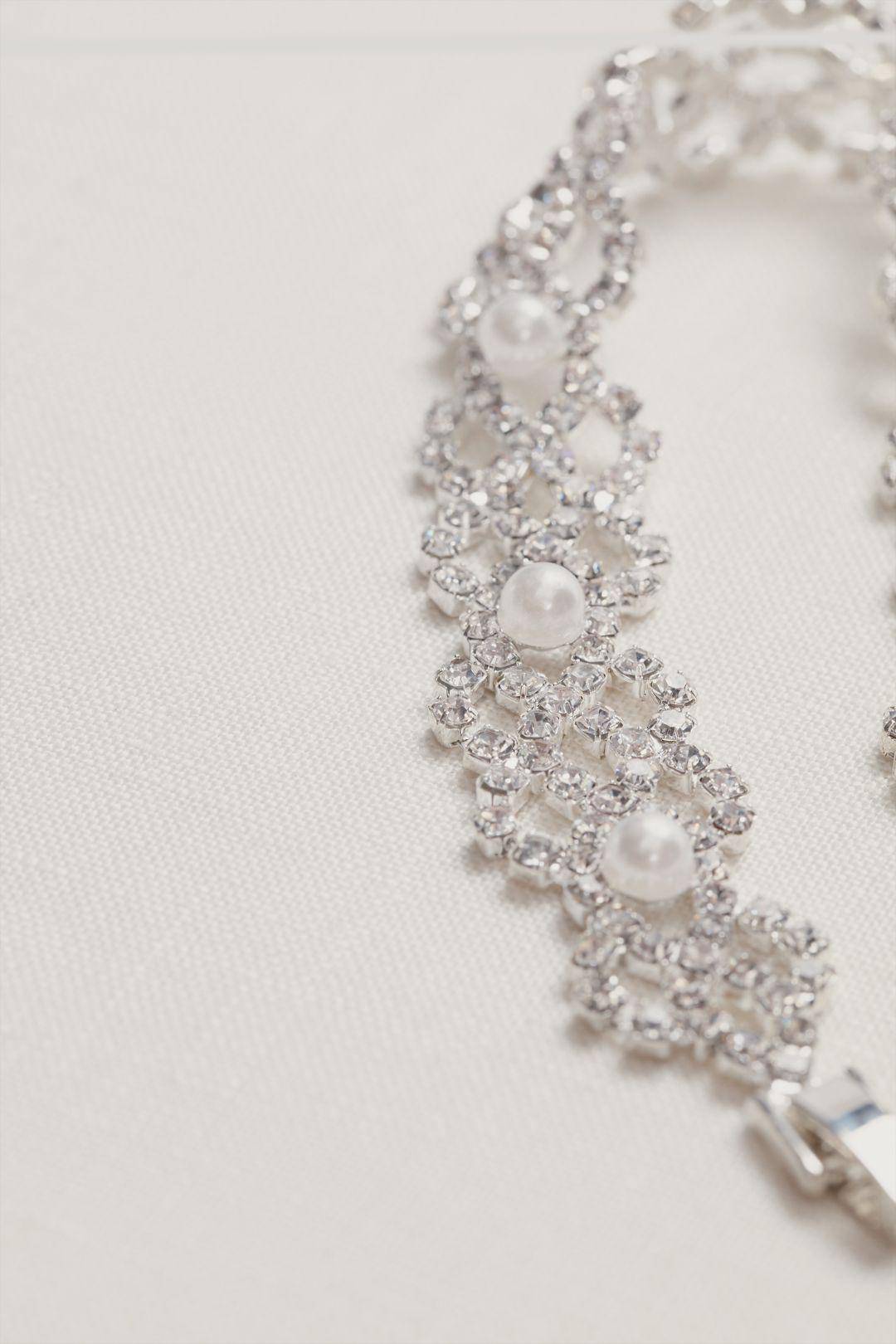 Pulsera de cristales con perlas, PLATA, hi-res